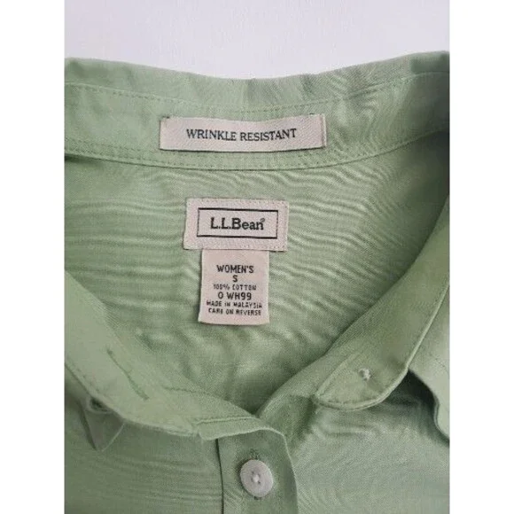L.L. Bean Women's Wrinkle Resistant Long Sleeve Button Up Casual Shirt, S - Picture 2 of 7